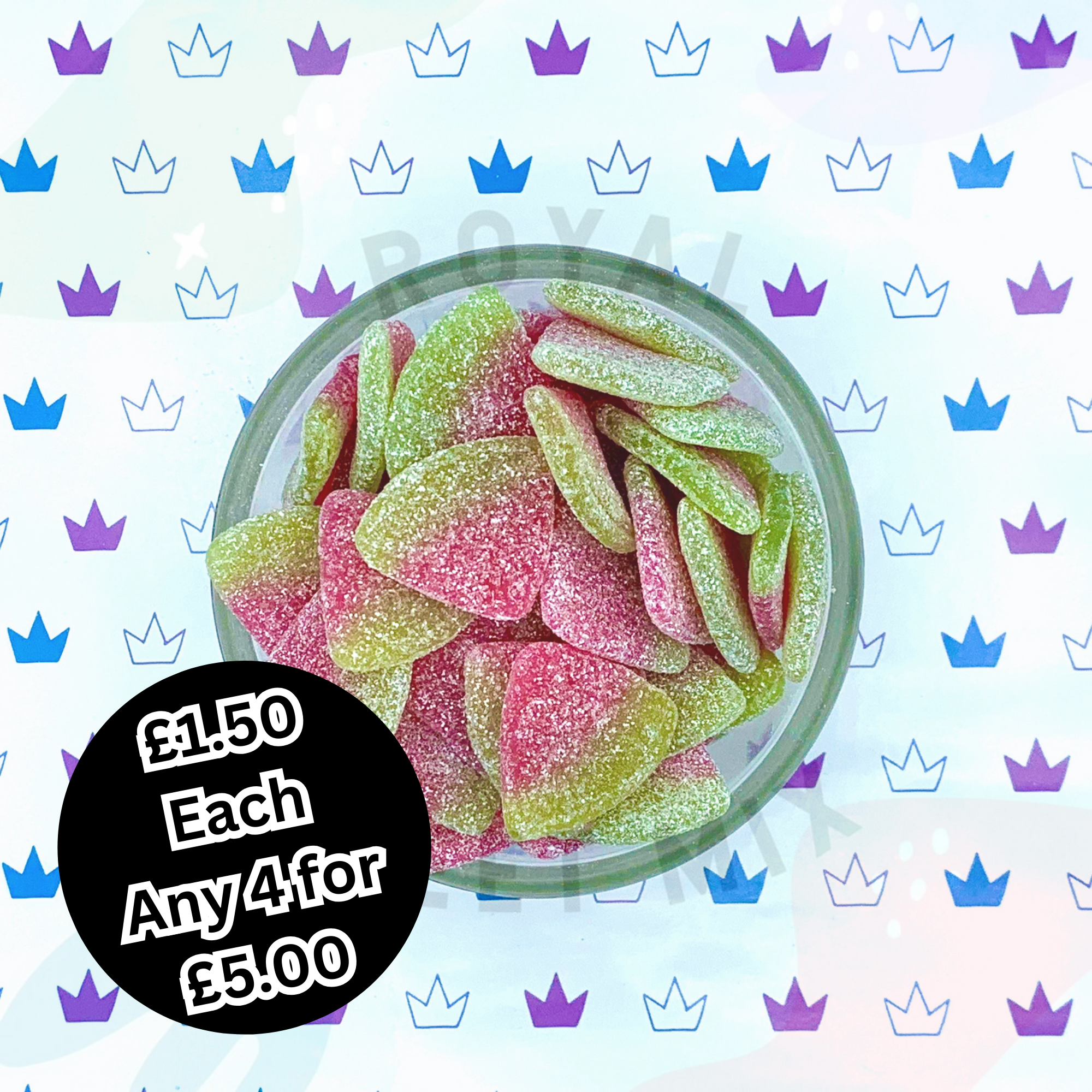 Fizzy Watermelon Slices - 100g