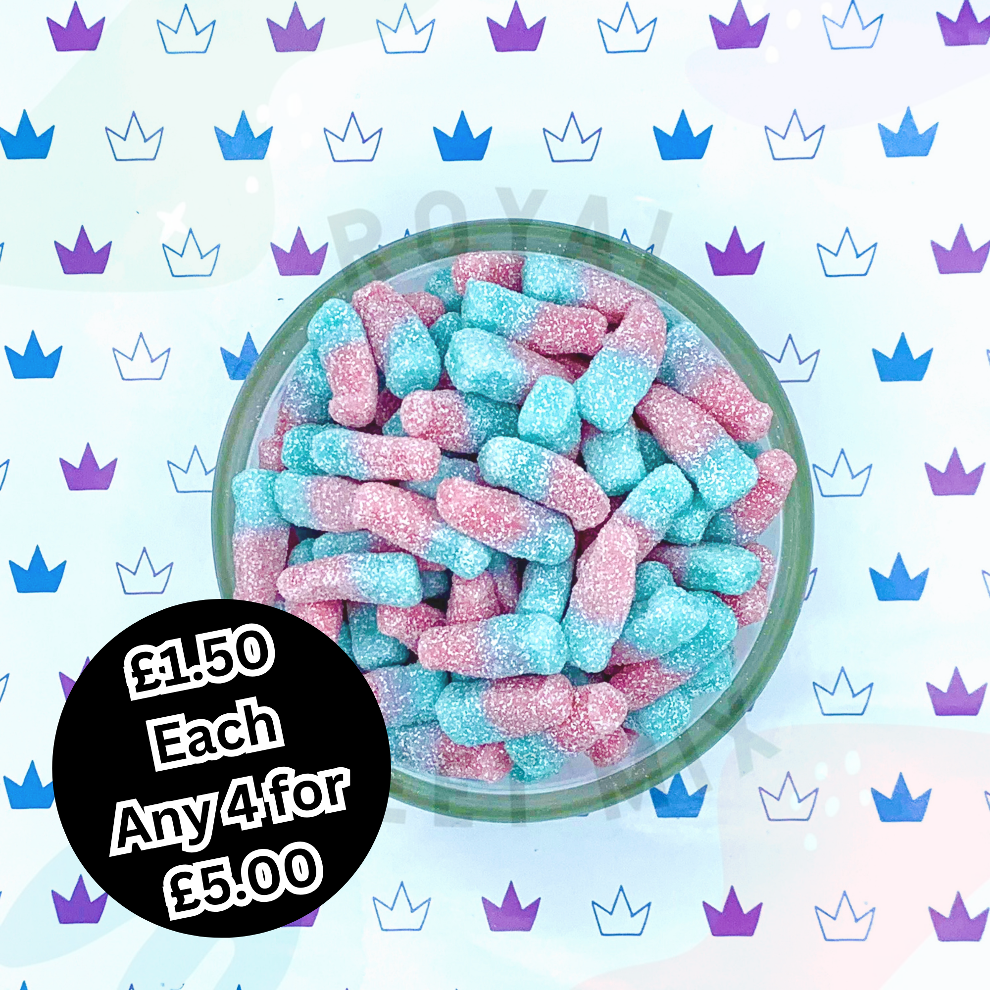 Fizzy Bubblegum Bottles - 100g